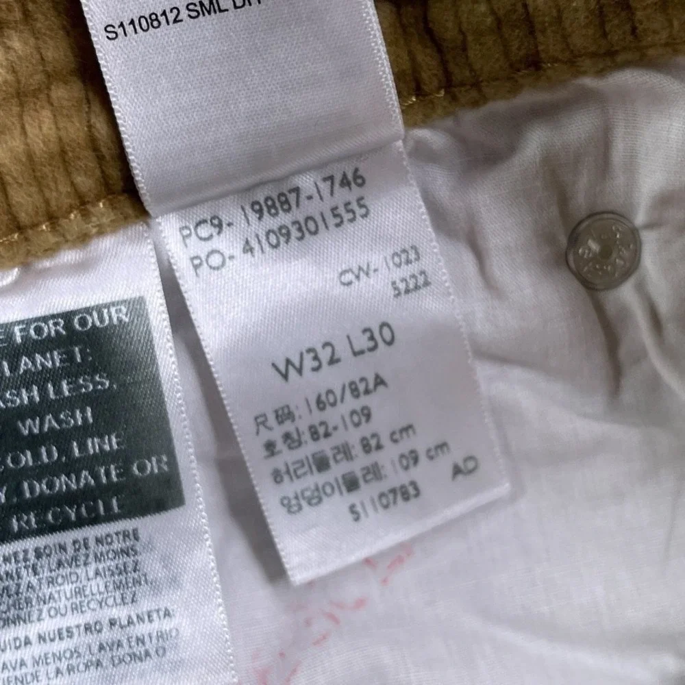 Levis Pants‎ Womens 32 Brown Corduroy Boyfriend Mid Rise Straight Stretch Cords